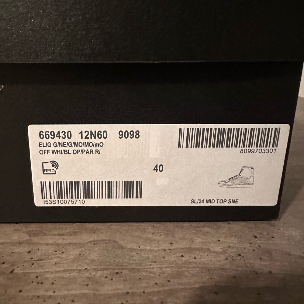 SAINT LAURENT SL/24 CANVAS & LEATHER HIGH-TOP SNEAKER - Picture 3 of 9